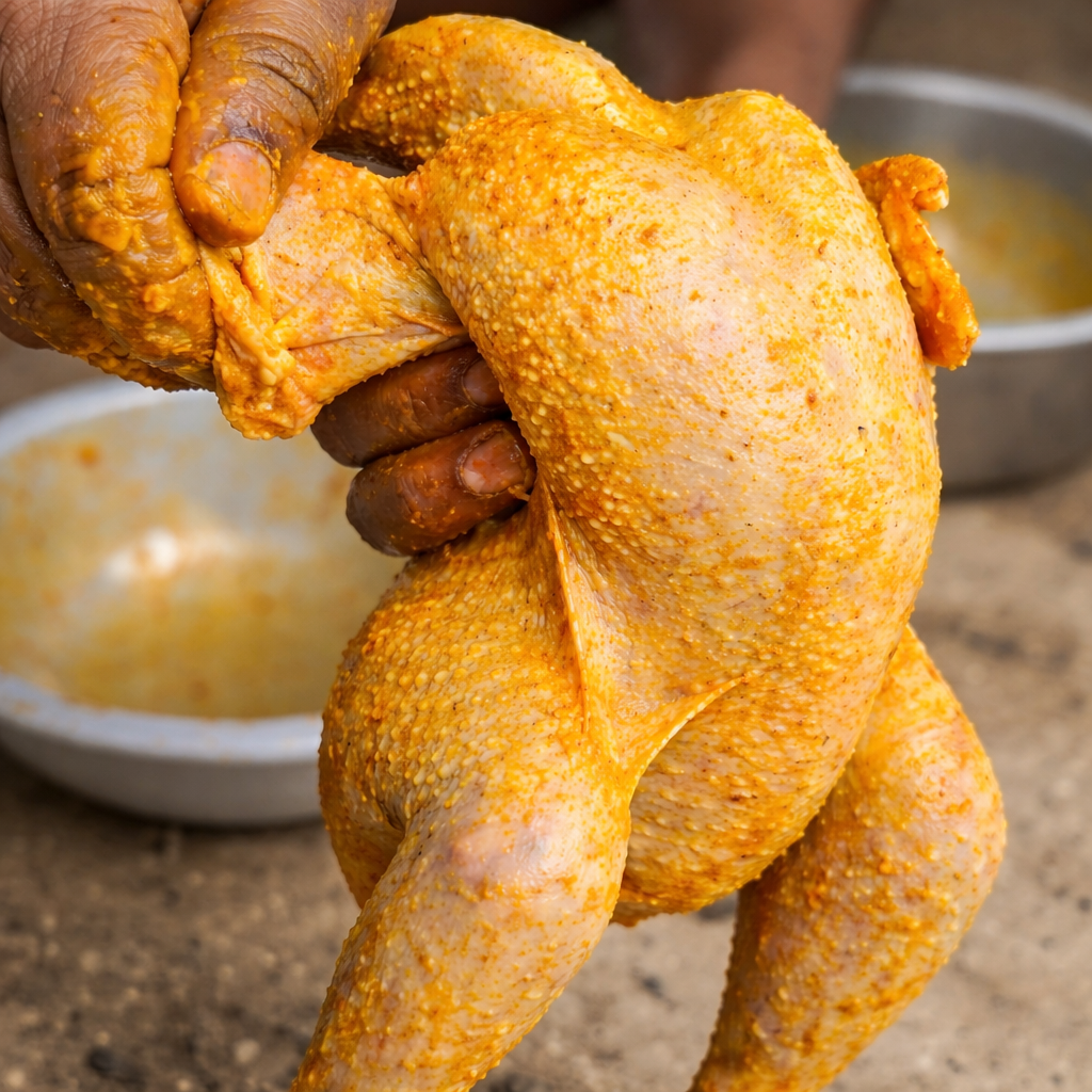 நாட்டு கோழி (சுட்டு வாட்டியது)